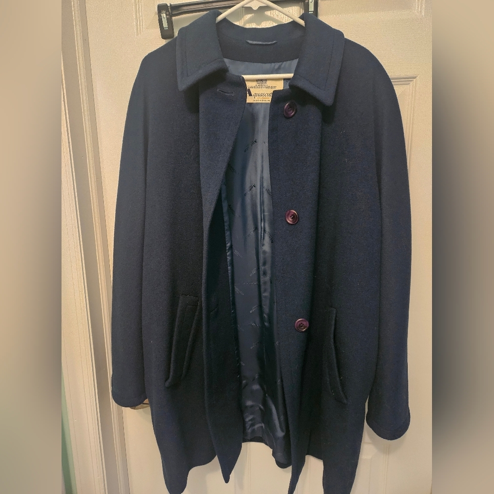 Vintage 1970s authentic Aquascutum of London Wool & Cashmere blend overcoat